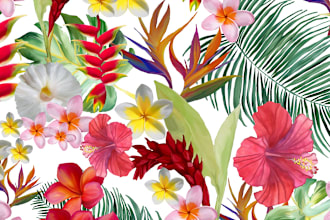 create floral pattern design for textile