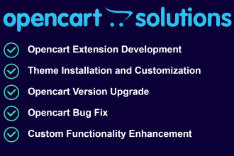 create opencart extensions, custom features and fix bugs