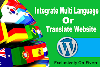 integrate multilingual or translate wordpress website or ai, google translator