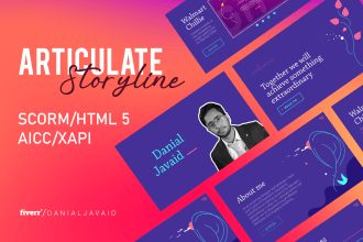 create an elearning course in articulate storyline 360