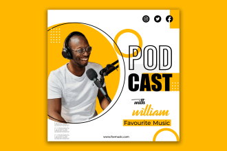 design professional podcast cover art
