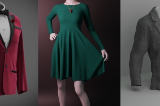 create 3d clothes and garments either for games or rendering