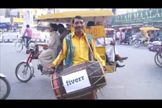 be your desi drummer to promote your business,messages or wishes