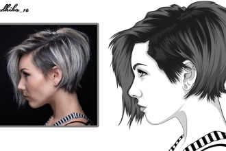 make black and white vector face