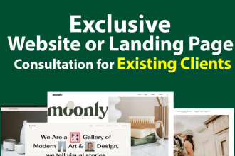 provide exclusive website or landing page consultation for existing clients