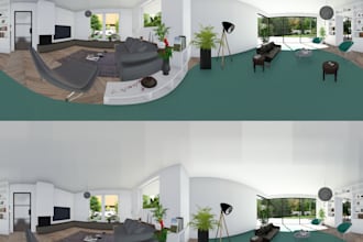 make you high quality 360 VR renders