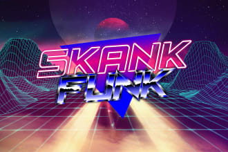 make 80s chrome retro vintage logo