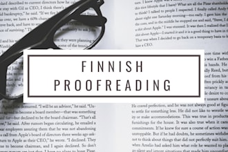 provide proofreading in finnish