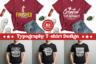 awesome typography and christian typography tshirt design