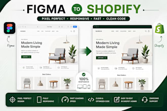 convert figma to shopify website with pixel perfect design