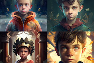 illustrate a consistent cartoon characters for your children book
