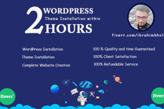 wordpress theme  setup exactly like the demo in 2 hrs