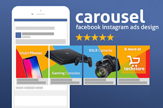 design stunning carousel facebook instagram ads