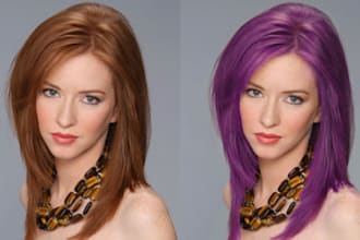 change your hair color in Photoshop