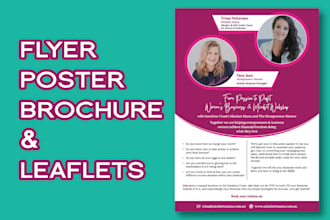design flyers, posters, brochures and leaflets