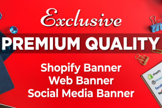 do shopify store banner any web banners, hero image design