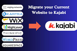 migrate your current website and online course to kajabi