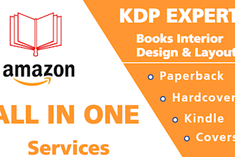 kdp books all in one, design, layout and upload