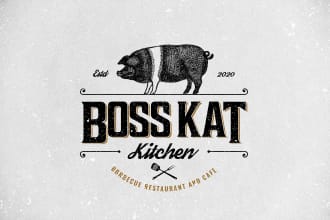 design restaurants, BBQ, grill, cafe, and bar logo