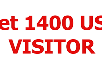 deliver 1,400+ USA Real HUmAN Visitors,Targeted visitors To Your Site To Increase Your Sales