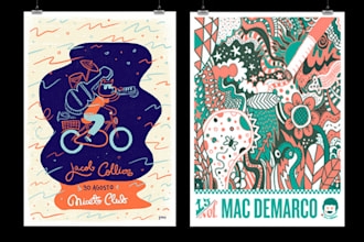create a cool poster for your music band show