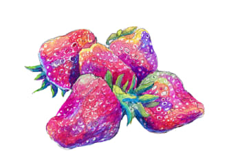 make watercolor vegan food or botanical illustrations