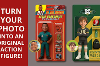 turn your photo into an action figure box art style using ai and photoshop