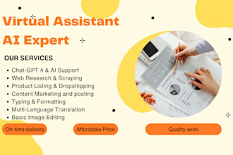 fast data entry, copy paste, web research and ai assignment support