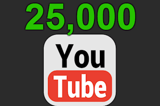 send You 25,000 YouTube Views [High Retention]