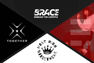 do modern clothing brand streetwear urban and t shirt logo