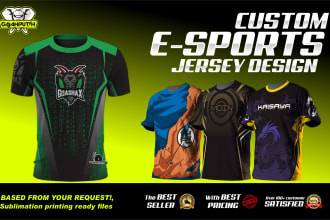 make esports jersey design, based for print files