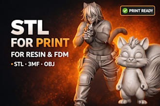 sculpt high quality 3d models, characters, and statues for 3d printing rendering