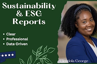 write professional sustainability, esg, or data driven reports