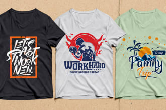 do perfect t shirt design print on demand and logo design in 24hrs