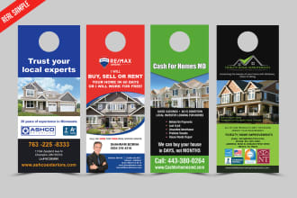design real estate door hanger in 24 hours