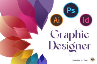 your graphic artist and designer in adobe illustrator, adobe photoshop work