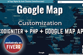 do google map customization in PHP codeigniter