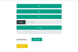 develop php contact form, responsive html form