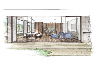 draw gorgeous artist impression of your interior space