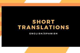 do short english to spanish translations