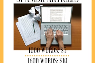 write any spanish articles