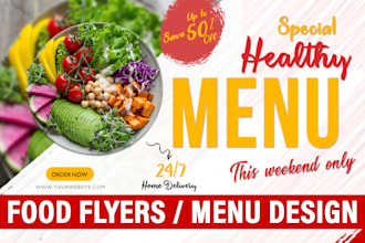 design modern food, bar, restaurant menu, flyers and posters