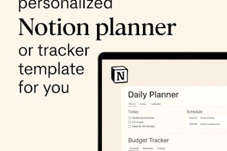 design a personalized notion planner or tracker template