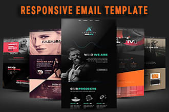 design responsive html email template or newsletter