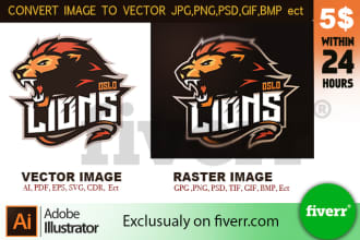 vector tracing redraw logo convert jpg  to vector in 24 hours