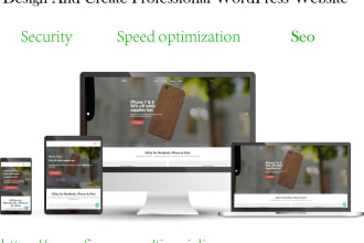 design and create a professional wordpress website