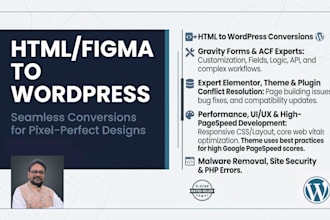 do HTML to wordpress conversion and customization