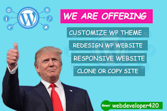 customize wordpress theme,redsign,clone,copy design