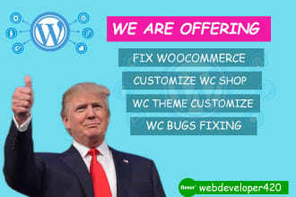 fix wordpress woocommerce issues,bug fixing