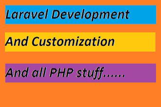 do new develop and customization in laravel
